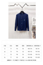 Ralph Lauren cardigan size chart table with measurements and fit ranges