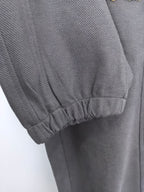 Dark gray Louis Vuitton jogger pants with gathered cuff hem and seam detail