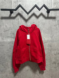 Ralph Lauren red zip hoodie with hood and front zipper