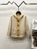 Beige hooded zip jacket with allover Dior logo pattern, front pockets and drawstring
