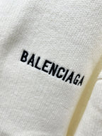 Cream knit sweater with BALENCIAGA wordmark print