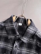 Fendi plaid long-sleeve shirt on hanger, button front and chest pocket