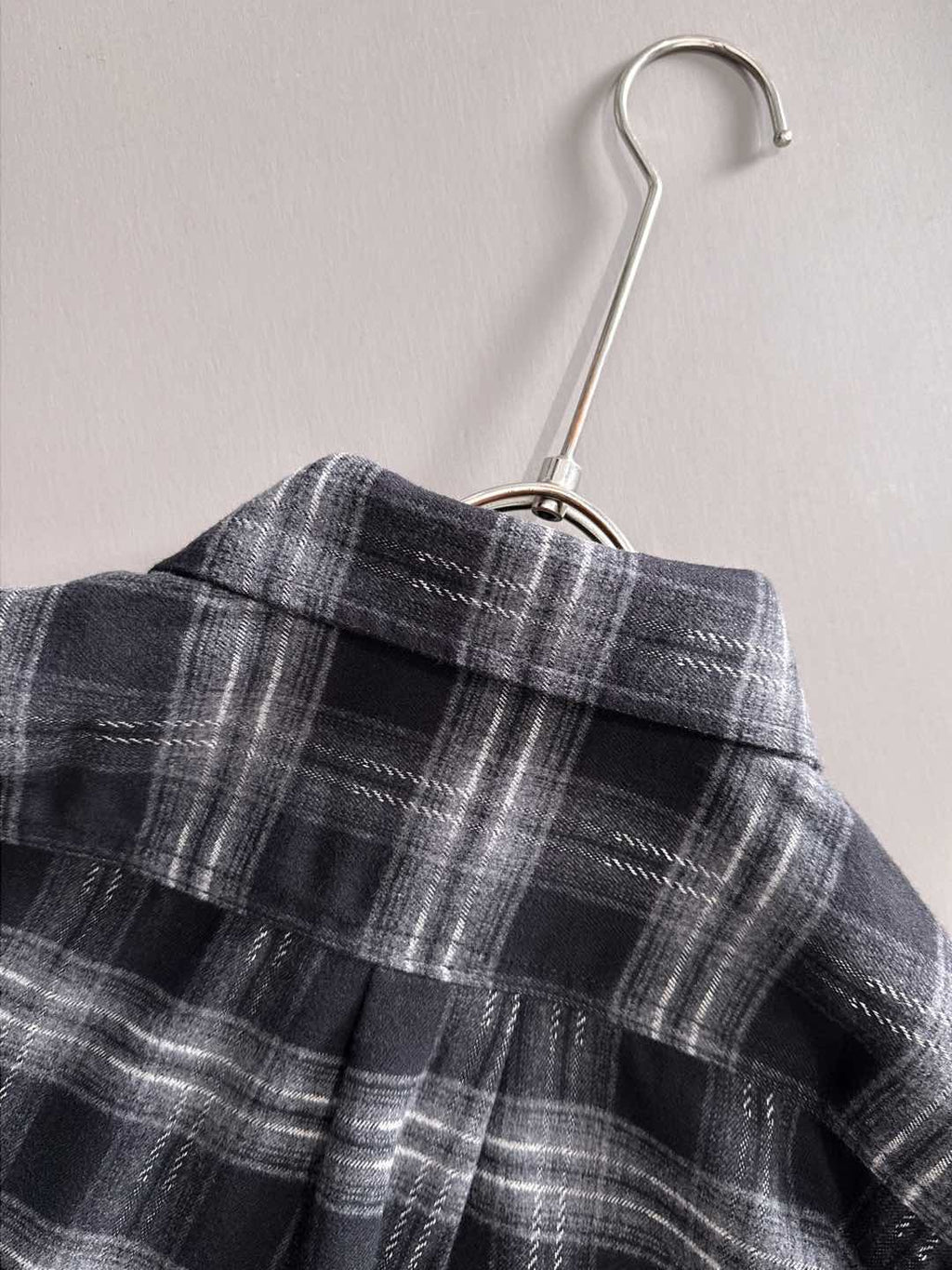 Fendi plaid long-sleeve shirt back on hanger, check pattern