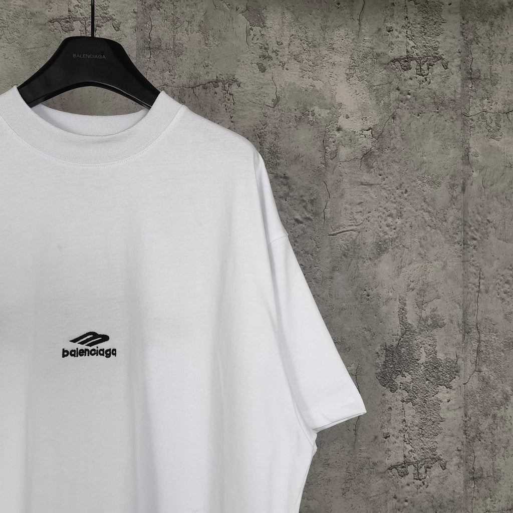 Balenciaga white T-shirt with small black chest logo