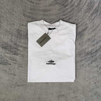 Balenciaga white T-shirt with neckline tag and black logo print