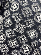 Louis Vuitton navy knit fabric with allover monogram pattern