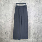 Balenciaga pants in dark navy with elastic waistband and wide straight leg fit