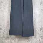 Balenciaga dark charcoal wide-leg pants, center seam and straight hem