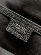 Dior men's leather interior label with Dior logo
