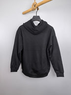 Plain black Louis Vuitton long-sleeve hoodie with hood and front pocket