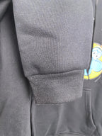 Black hoodie ribbed cuff on long sleeve