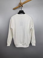 Louis Vuitton long-sleeve sweatshirt, white back view with crew neckline
