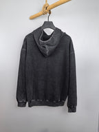 Givenchy charcoal hoodie with drawstring hood and no visible front graphic