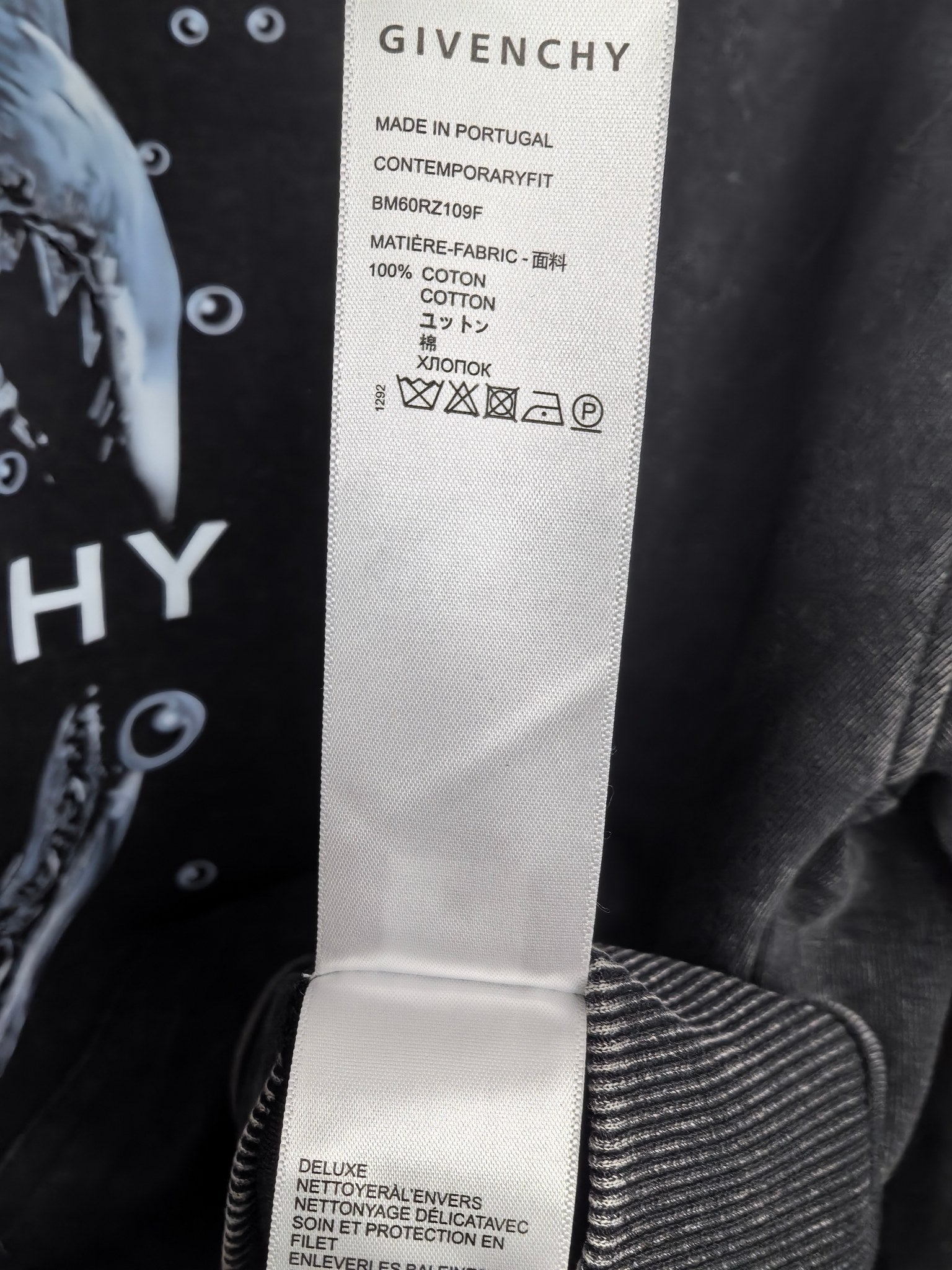 Hoodie size and care label: Givenchy, Made in Portugal, cotton blend