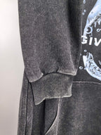 Givenchy charcoal hoodie lower sleeve and ribbed cuff detail