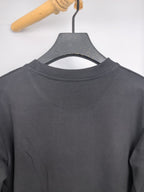 Dark charcoal crewneck sweatshirt back view