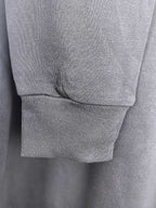Dark charcoal sweatshirt ribbed sleeve cuff