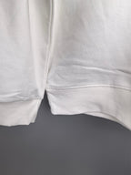 White Louis Vuitton sweatshirt side seam with ribbed hem trim