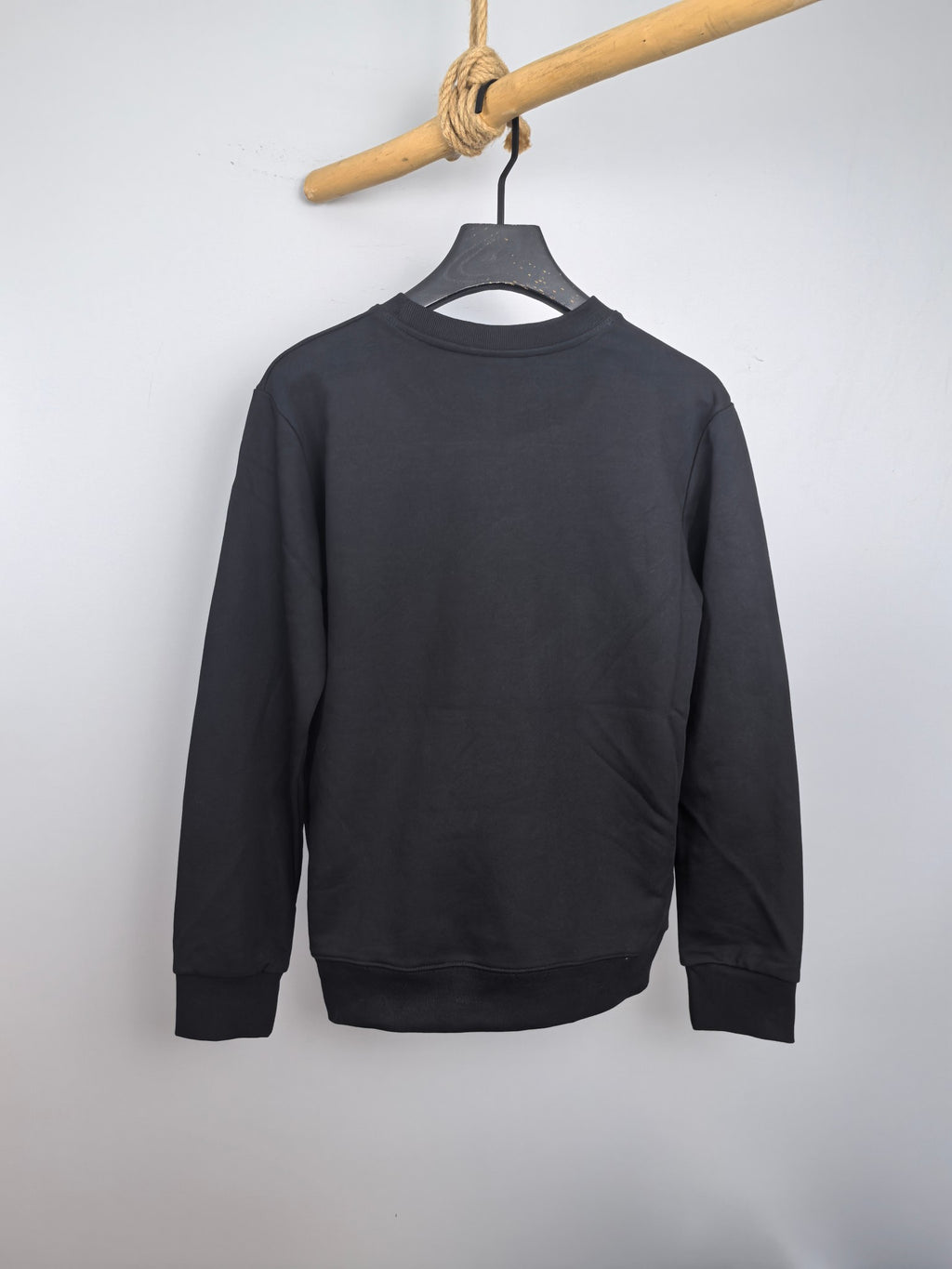 Prada crewneck sweatshirt with solid back and ribbed cuffs