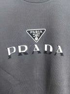 Prada logo print on crewneck sweatshirt chest
