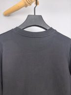 Prada crewneck sweatshirt close-up of high neckline and fabric texture