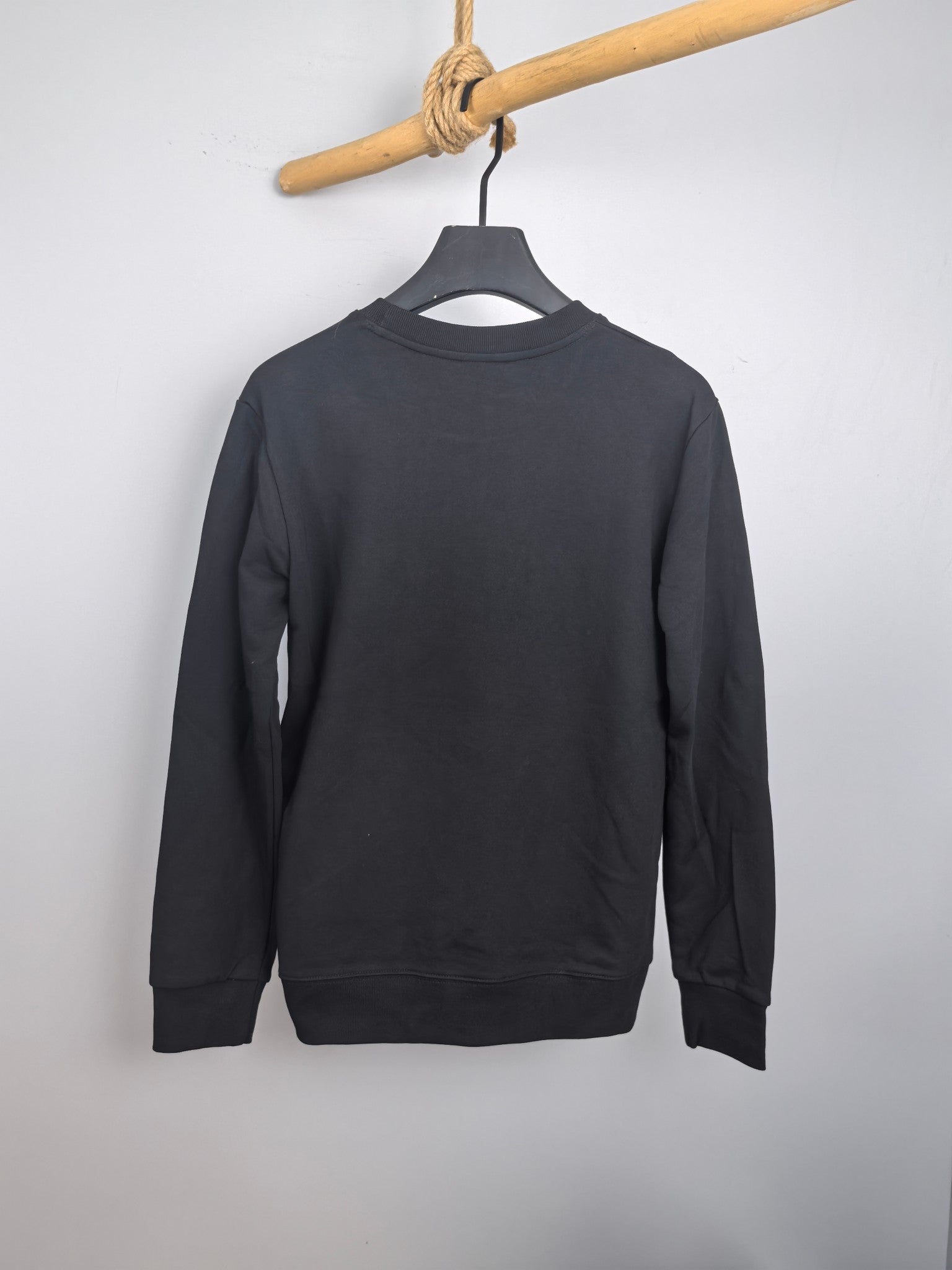 Gucci long-sleeve sweatshirt, dark gray, plain back view