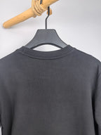 Gucci long-sleeve sweatshirt back collar and upper back in dark gray