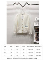Dior long clothes size chart table with S to L measurements