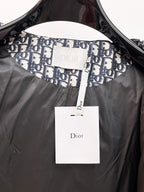 Dior hooded jacket collar with inner logo lining and white Dior tag