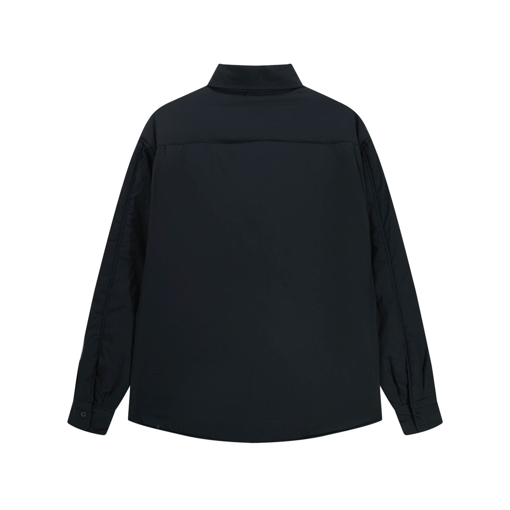 Black Prada long-sleeve button-up shirt, back view