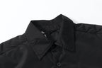 Black Prada button-up shirt collar with button placket