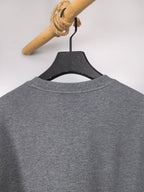 Dior long-sleeve crewneck sweatshirt heather gray, back view