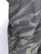 Camo crewneck sweatshirt sleeve section, dark gray with light gray pattern