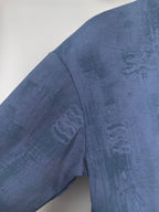 Blue Louis Vuitton long-sleeve sweatshirt sleeve close-up