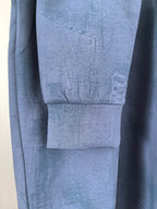 Blue Louis Vuitton long-sleeve sweatshirt front with panel seam detail