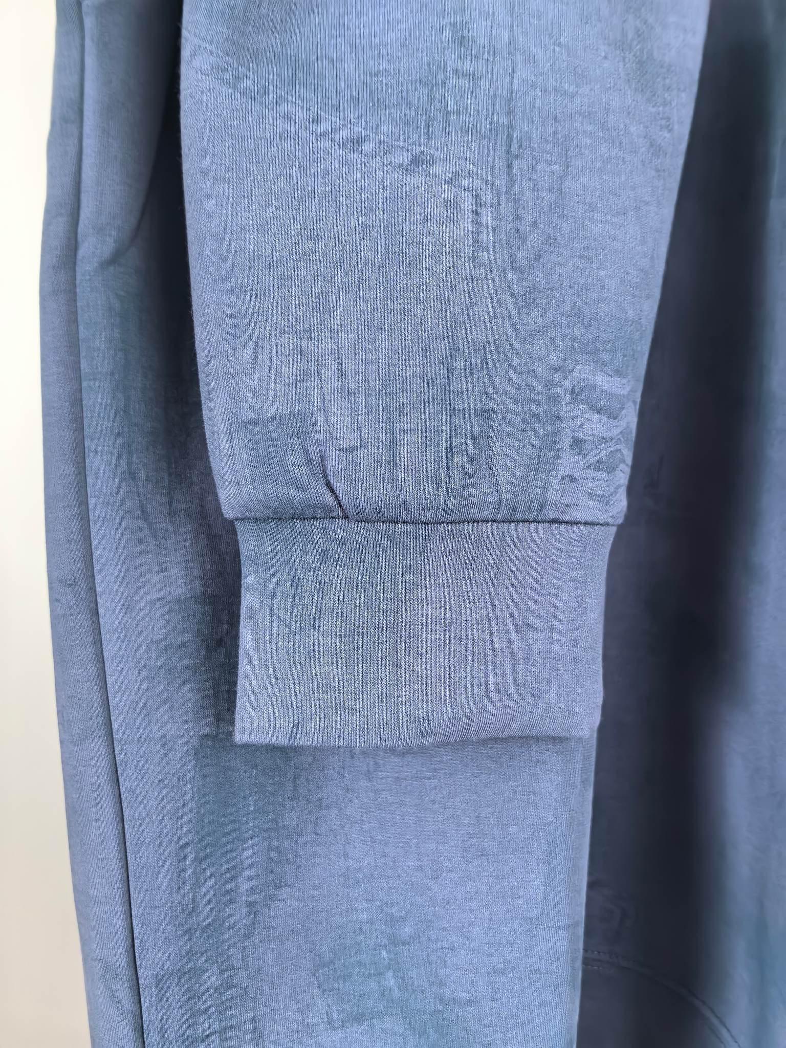 Blue Louis Vuitton long-sleeve sweatshirt front with panel seam detail