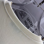 Moncler crewneck sweatshirt inner neck label on hanger, light cream