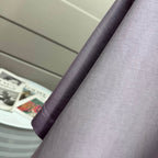 Lavender T-shirt sleeve with ribbed cuff and visible side seam stitching