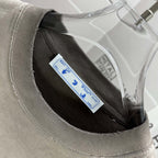 Crew-neck T-shirt detail with inner size label tag