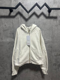 Ralph Lauren cream zip-up hoodie with hood and front pockets