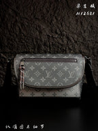 Louis Vuitton monogram crossbody bag with flap front and zipper pocket