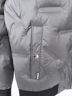 Louis Vuitton puffer jacket inner pocket panel with brand patch and stitching
