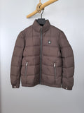 Givenchy brown puffer jacket with front zipper and two side zip pockets