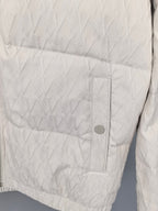 Louis Vuitton white puffer jacket with snap flap pocket detail