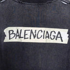 Balenciaga long-sleeve top with BALENCIAGA wordmark print across chest