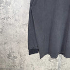 Balenciaga long-sleeve top sleeve and hem, dark charcoal gray