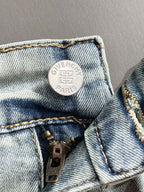 Givenchy jeans waist label and zipper detail