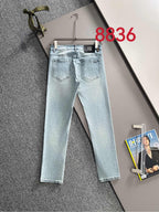Givenchy light-wash denim jeans with front pockets and belt loops