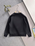 Fendi black long-sleeve crewneck sweatshirt front view with logo patch