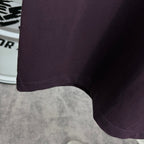 Burberry dark purple T-shirt bottom hem close-up